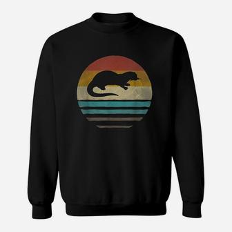 Sea Otter Retro Vintage Sweat Shirt - Seseable