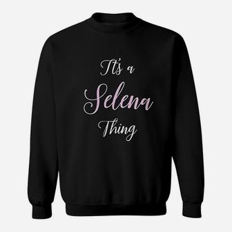 Selena Name Personalized Women Cute Pink Girl Custom Gift Sweat Shirt - Seseable