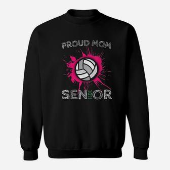 Senior Mom Class Of 2022 Mothers Day Volleyball Sweat Shirt - Seseable