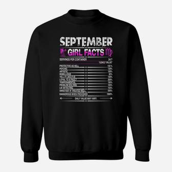 September Virgo Girl Facts Sweat Shirt - Seseable