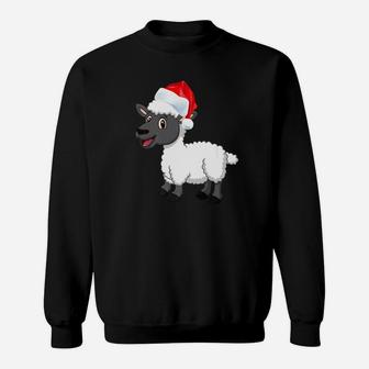 Sheep Santa Hat Christmas Funny Xmas Gifts Sweat Shirt - Seseable