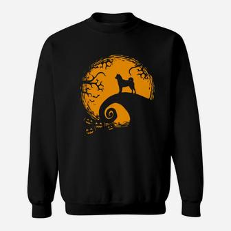 Shiba Inu And Moon Halloween Costume Shirt Sweat Shirt - Seseable