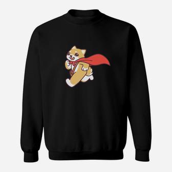 Shiba Inu Dog Superhero Student School Funny Gift Sweat Shirt - Seseable