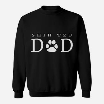 Shih Tzu Dad Dog Gift Paw Print Funny Sweat Shirt - Seseable
