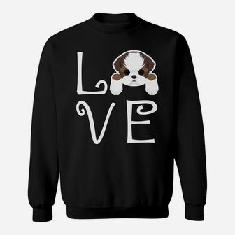 Shih Tzu Love Dog Owner Shih Tzu Puppy Sweat Shirt - Seseable