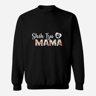 Shih Tzu Mama Dog Paw Love Puppy Funny Gift Idea Sweat Shirt - Seseable