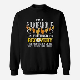 Silkie Chicken Mom Dad Gifts Silkie Aholic Silkie Chickens Sweat Shirt - Seseable