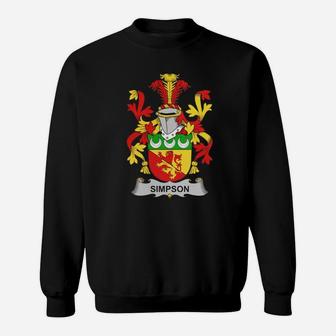 Simpson Family Crest Irish Family Crests Ii Sweat Shirt - Seseable