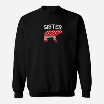 Sister Bear Matching Family Christmas Pajama Sweat Shirt - Seseable