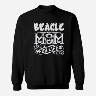 Six Crab Beagle Mom Fur Life Sweat Shirt - Seseable