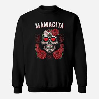 Skull For Women Dia De Los Muertos Mamacita Sweat Shirt - Seseable