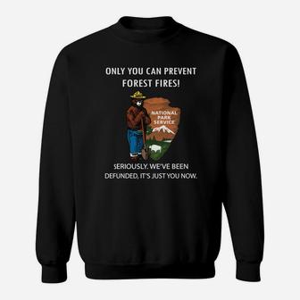 Smokey Bear Only You Can Prevent Forest Fires Vintage Sweat Shirt - Seseable