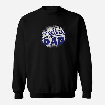 Softball Dad Funny Fathers Day Premium Sweat Shirt - Seseable