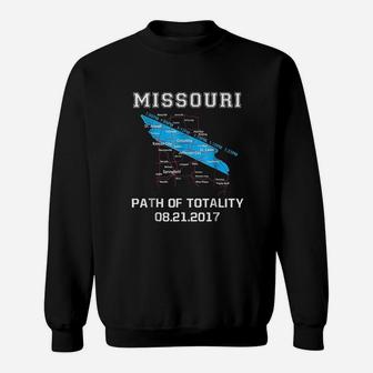Solar Eclipse Missouri Road Map Path Of Totality Sweat Shirt - Seseable