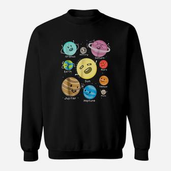 Solar System Funny Outer Space Planet Party Sweat Shirt - Seseable
