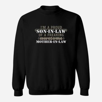 Soninlaw Im A Proud Soninlaw Of A Freaking Awesome Motherinlaw Sweat Shirt - Seseable