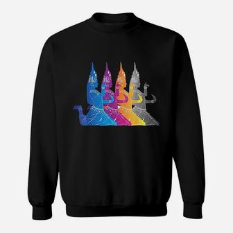 Southeast Asian Colorful Traditional Dance Thailand Cambodia Sweat Shirt - Seseable