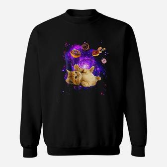 Space Cat Doughnut Sweat Shirt - Seseable