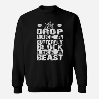 Sportliches Motivations-Sweatshirt: Drop Like a Butterfly, Block Like a Beast - Seseable