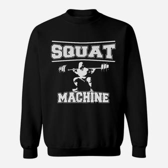 Squat Machine Fitness-Enthusiasten Schwarzes Sweatshirt - Seseable