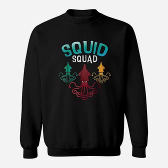 Squid Squad Funny Sea Ocean Octopus Friends Sweatshirt - Seseable