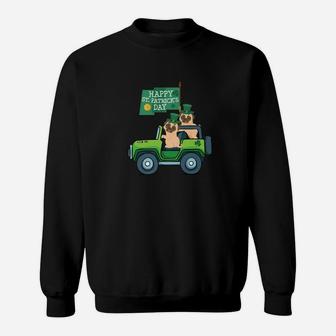 St Paddys Day Pug Lover Funny Pug St Patricks Day Sweat Shirt - Seseable