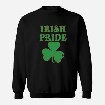 St Patricks Day American Irish Pride Lucky Leaf Sweat Shirt - Seseable