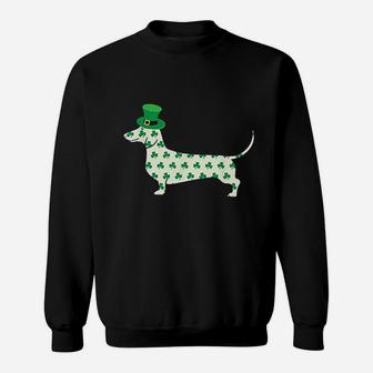St Patricks Day Dachshund Weiner Dog Sweat Shirt - Seseable