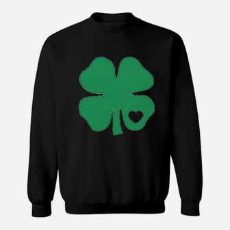 St Patricks Day S Irish Shamrock Green Clover Heart Sweatshirt - Seseable