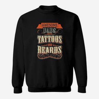 St Patricks Dayawesome Dads Have Tattoos Sweat Shirt - Seseable
