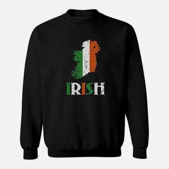 St Patricks Part Irish Flag Vintage Sweat Shirt - Seseable