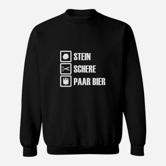 Stein Schere Paar Bier Sweatshirt, Lustiges Party-Sweatshirt für Herren - Seseable