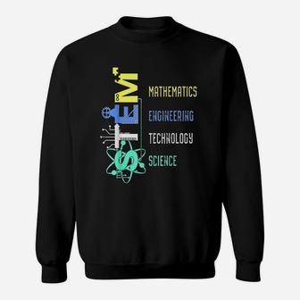 STEM Education Science Teacher Math Engineer Technology T-Shirt Sweat Shirt - Seseable