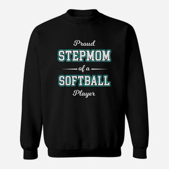 Step Mom Softball Women From Step Daughter Or Step Son Sweat Shirt - Seseable