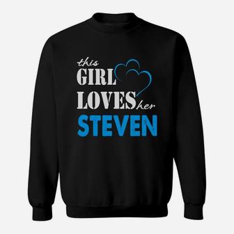 Steven This Girl Love Her Steven - Teeforsteven Sweatshirt - Seseable