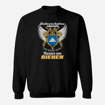 Stolzes Riehen Herren-Sweatshirt mit Adler-Motiv und Slogan - Seseable