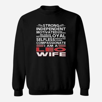 Strong Independent Motivates Leo Wife Sweat Shirt - Seseable