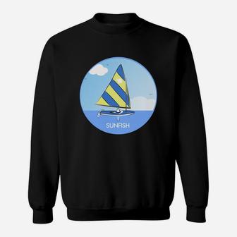 Sunfish Blue Sailboat Sweat Shirt - Seseable