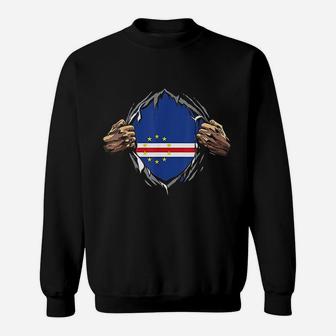 Super Cape Verdean Heritage Patriotic Cape Verde Roots Gift Sweatshirt - Seseable