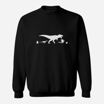 T-rex And Chicken Evolution Sweat Shirt - Seseable
