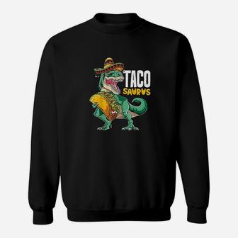 Tacosaurus Taco Cinco De Mayo Kids Boys Dinosaur T Rex Sweat Shirt - Seseable