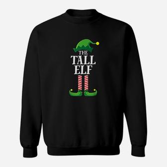 Tall Elf Matching Family Group Christmas Party Sweat Shirt - Seseable