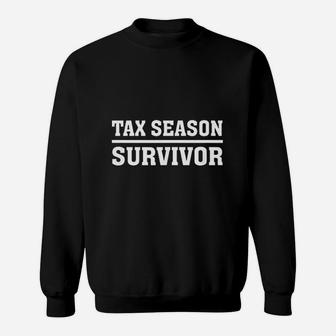 Tax Season Survivor Funny Accountant Accounting Slogan Sweat Shirt - Seseable