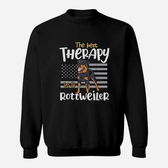 The Best Therapy Rottweiler Rottie Dog Mom Dad Funny Gift Sweat Shirt - Seseable