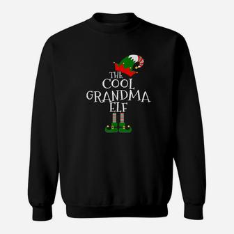 The Cool Grandma Elf Gift Matching Family Group Christmas Sweat Shirt | Seseable UK