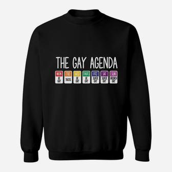 The Gay Weekly Agenda Funny Lgbt Pride Rainbow Sweatshirt - Seseable