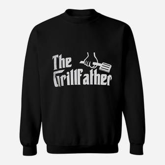 The Grillfather Funny Dad Grandpa Grilling Bbq Meat Humor Sweat Shirt - Seseable