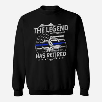 The Legend Has Retired Police Officer Retirement Gift Sweat Shirt - Seseable