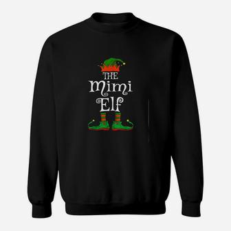 The Mimi Elf Family Matching Funny Christmas Gift Grandma Sweat Shirt - Seseable