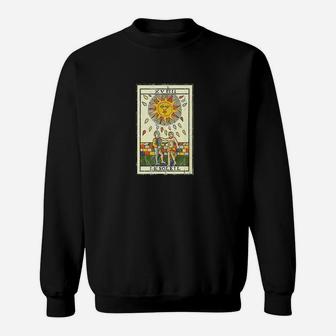 The Sun Le Soleil Tarot Card Vintage Tarot Card Graphic Sweat Shirt - Seseable